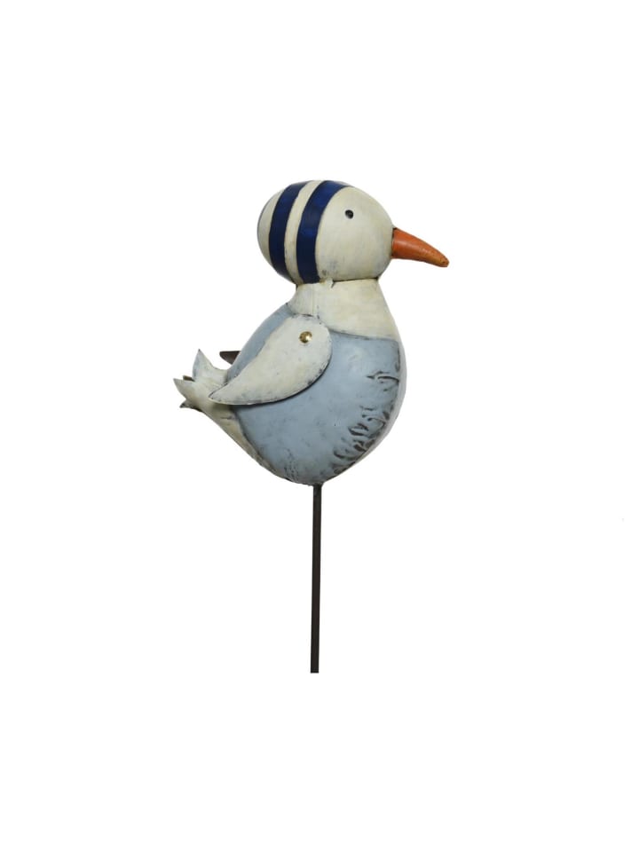 MARELIDA Gartenstecker Möwe Gartendeko H:115cm in weiß, blau günstig kaufen onesize