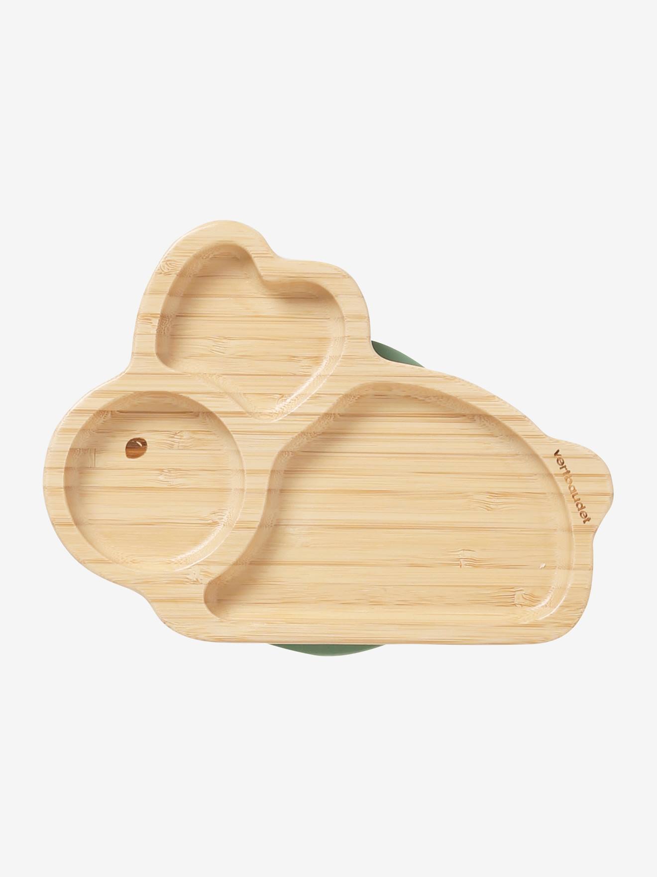 Assiette en bambou Lapin naturel