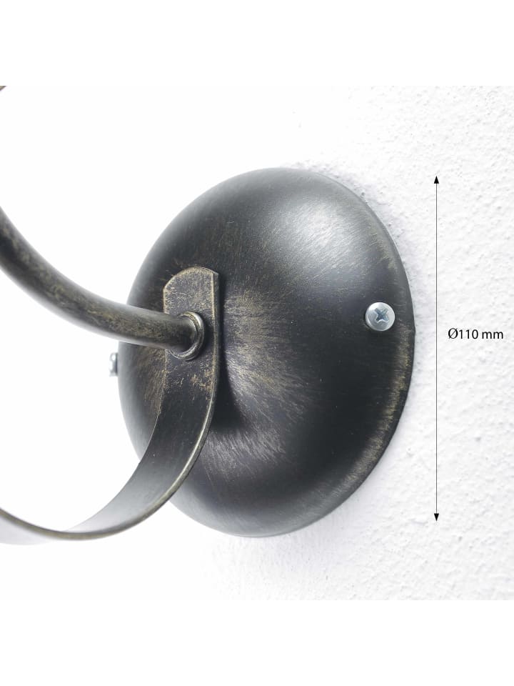 Licht-Erlebnisse Wandlampe in Messing Patina Weiß günstig kaufen onesize