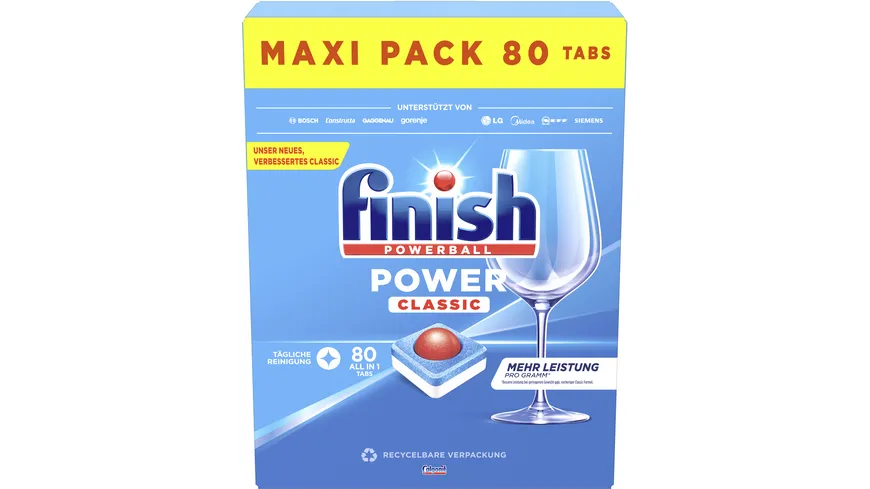 Finish Powerball Classic Spülmaschinentabs Maxi Pack