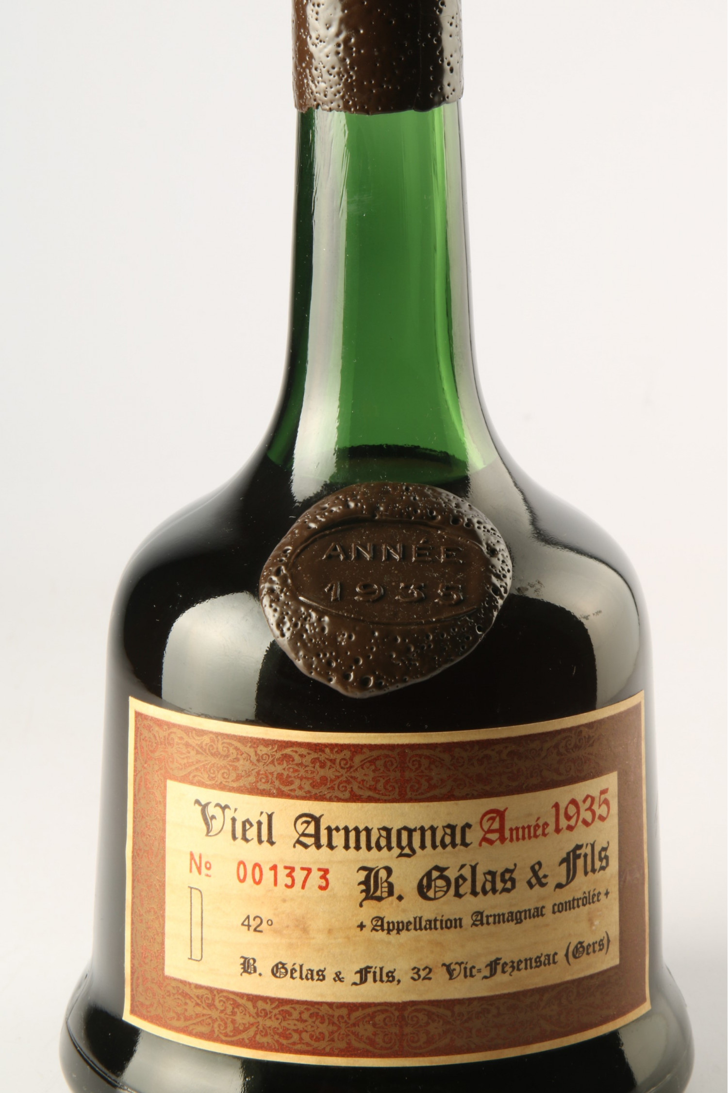 Vin 1935 GELAS ET FILS Vieil Armagnac Duc de Maravat 1935, Armagnac. Vin ancien - SoDivin