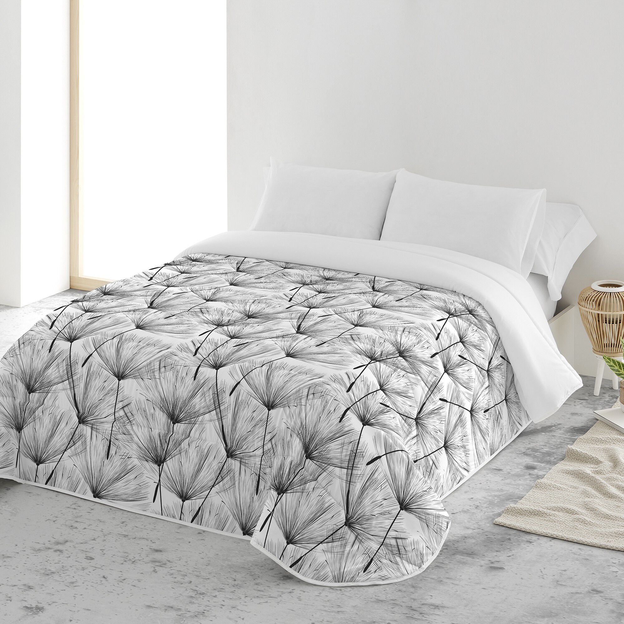 Couette microfibre imprimée pissenlit 200 g/m²