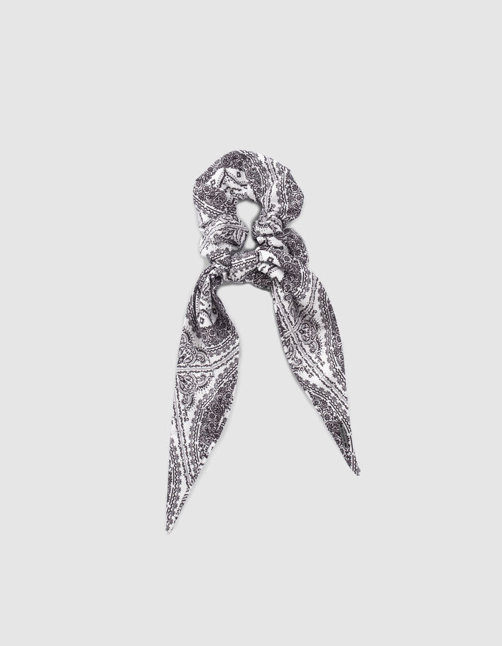 Chouchou-foulchie motif Bandana noir fille