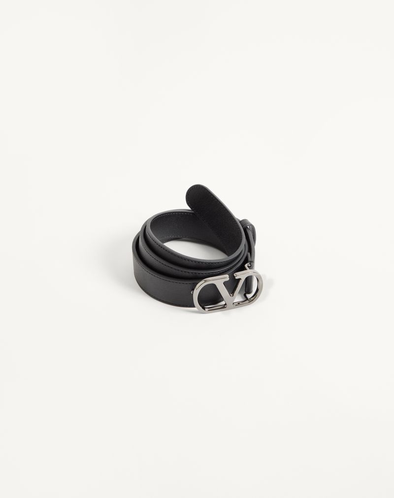 VLogo Signature Bælte i skinnende kalveskind 30 mm