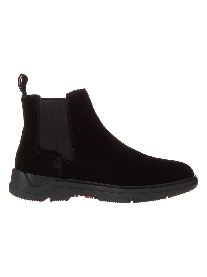 Tommy Hilfiger Shoes Leder-Chelsea-Boots in Schwarz günstig kaufen