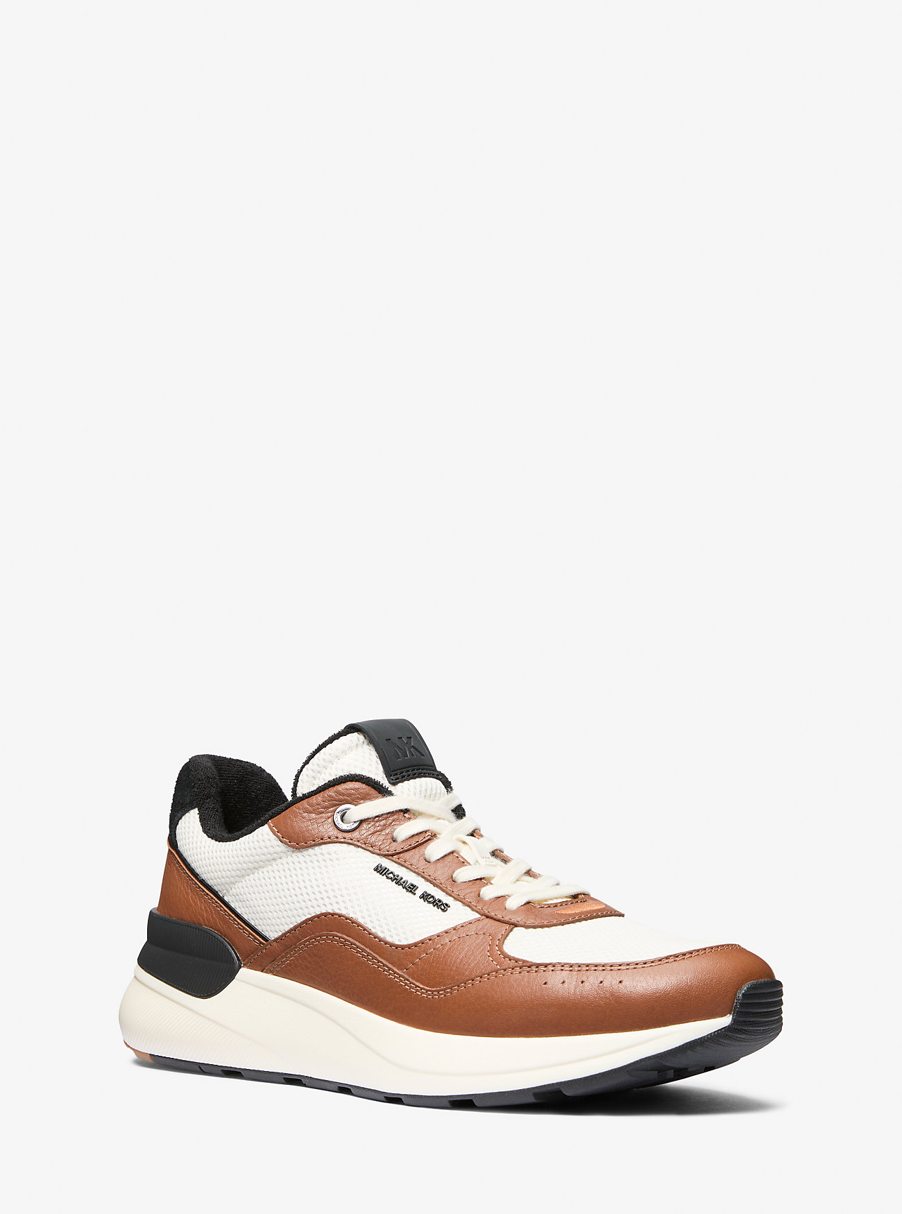 Buty sportowe Trevor ze skóry i dzianiny stretch - LUGGAGE MULTI