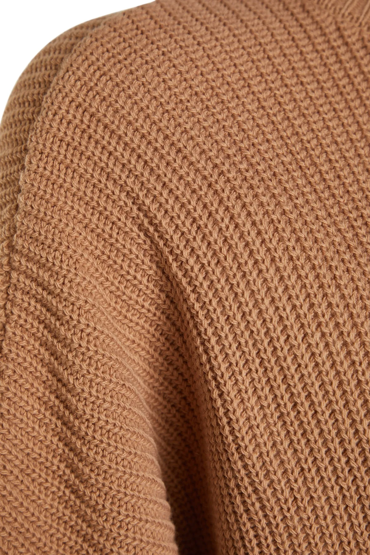 Trendyol Collection  Nerzfarbener Strickpullover mit Rundhalsausschnitt und weiter Passform TWOAW23KZ01448