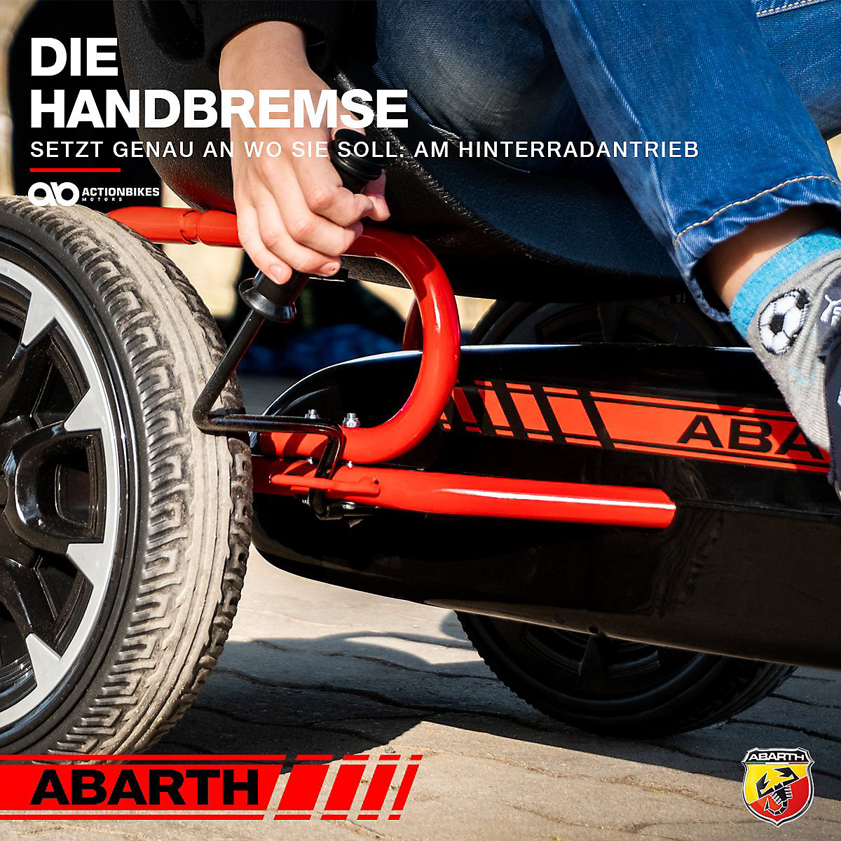 Kinder GoKart Abarth FS595 Lizenziert - Belastbarkeit 30 kg - Handbremse