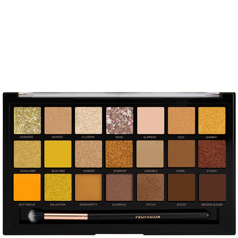 Profusion Cosmetics Palette Yeux 21 Pro Gold Rush Palette de maquillage