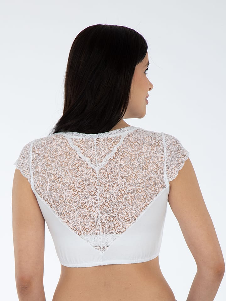 Turi Landhaus Dirndlbluse in Weiß günstig kaufen