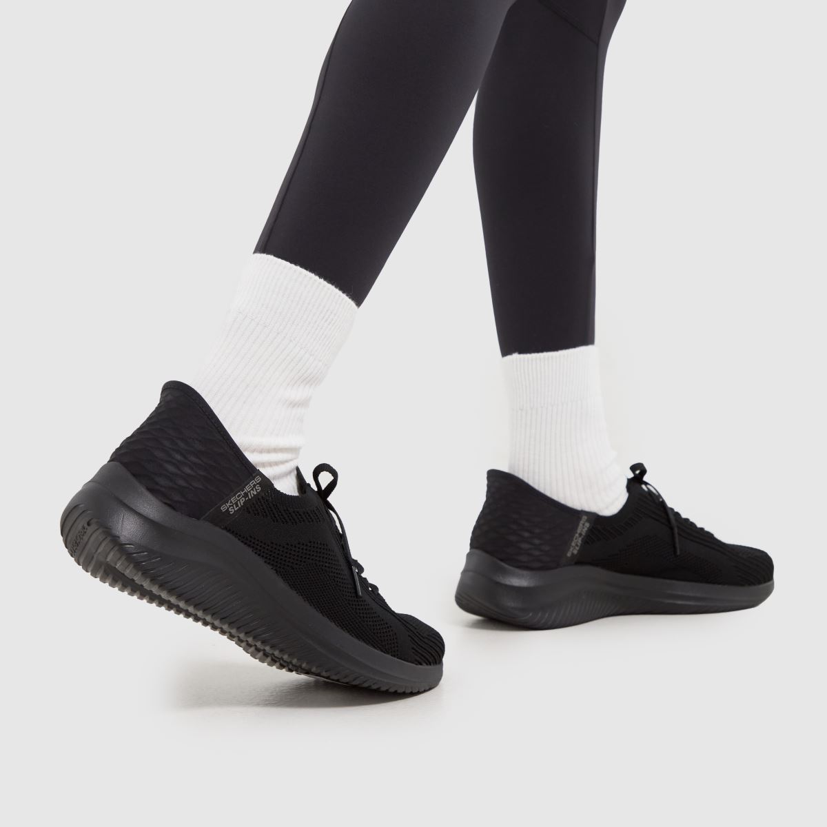 SKECHERS – Ultra Flex 3 – Svarta slip-ins-sneakers