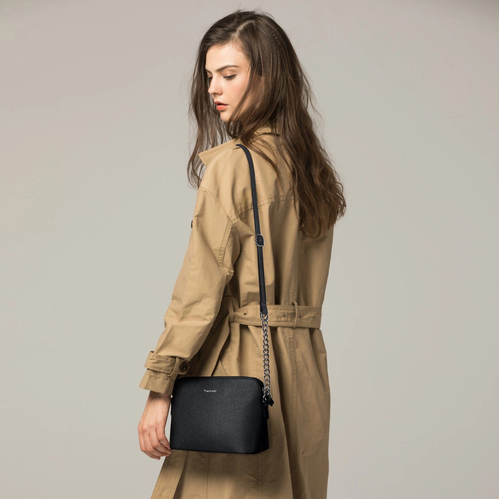 TAN.TOMI Mini Bag Damen Kleine Umhängetasche,Kette Schulterriemen Abendtasche, Handtasche für Bankett Party Geschenke für Frauen in schlichter Optik