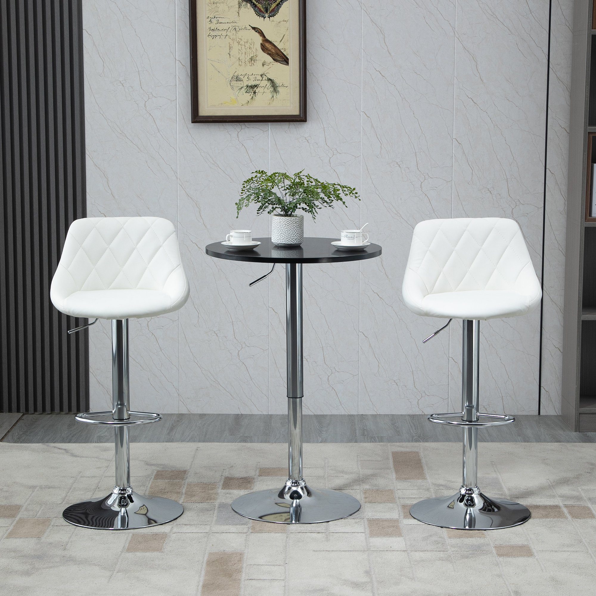 HOMCOM Bartisch Bartisch (Set, 1-St., Bartisch), Esstisch Drehtisch höhenverstellbarer Bistrotisch