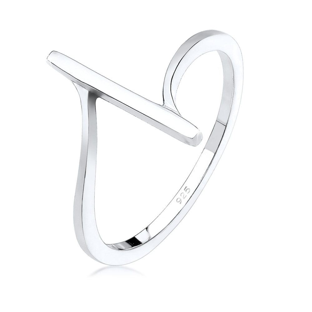 Elli Elli Bague Bague à ruban Géo Formes Cool Basic Minimal Bague