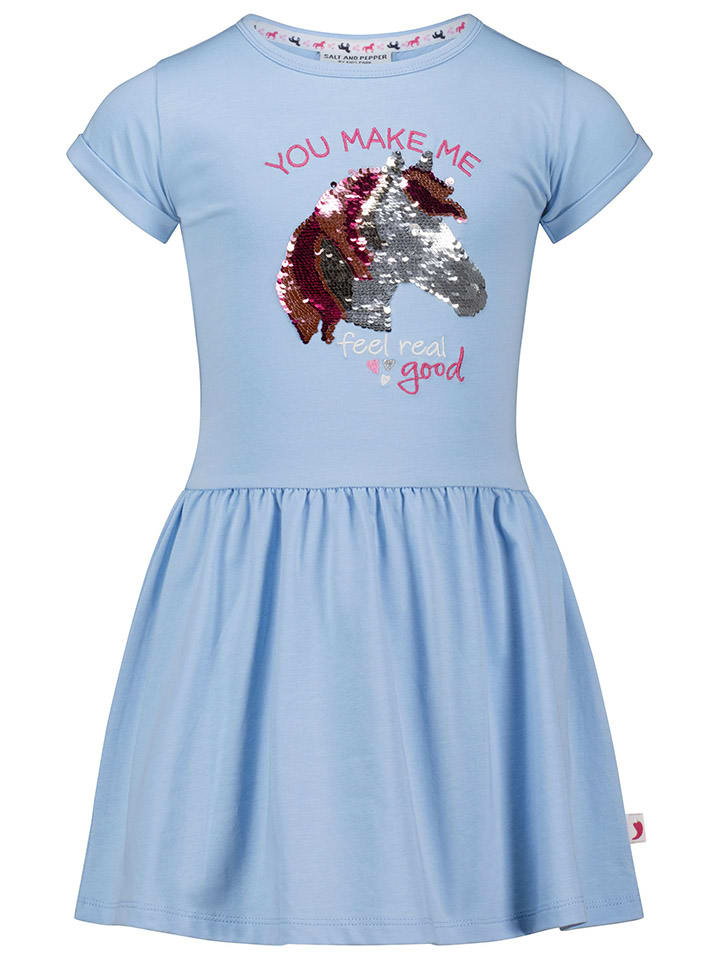 Salt and Pepper Kleid in Hellblau günstig kaufen