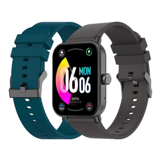 Ceas inteligent ECHO Rainbow Lite brățară neagră albastră