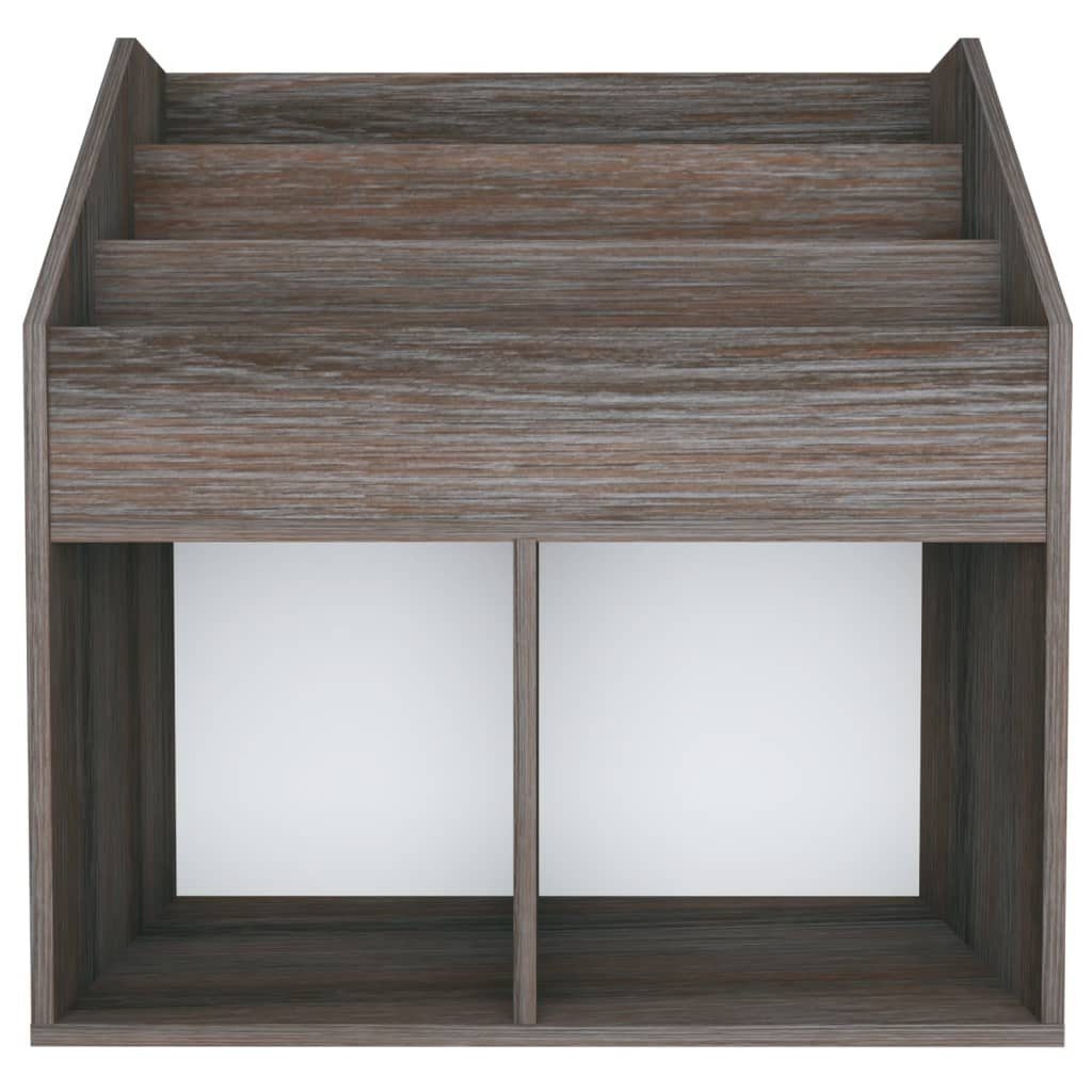 vidaXL Zeitungsständer Kinder-Bücherregal Grau Sonoma-Eiche 71x30x78,5cm Holzwerkstoff (1 St)