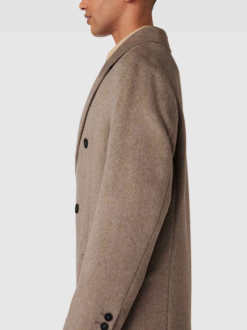 Wollmantel mit Pattentaschen Modell 'Skye' in beige