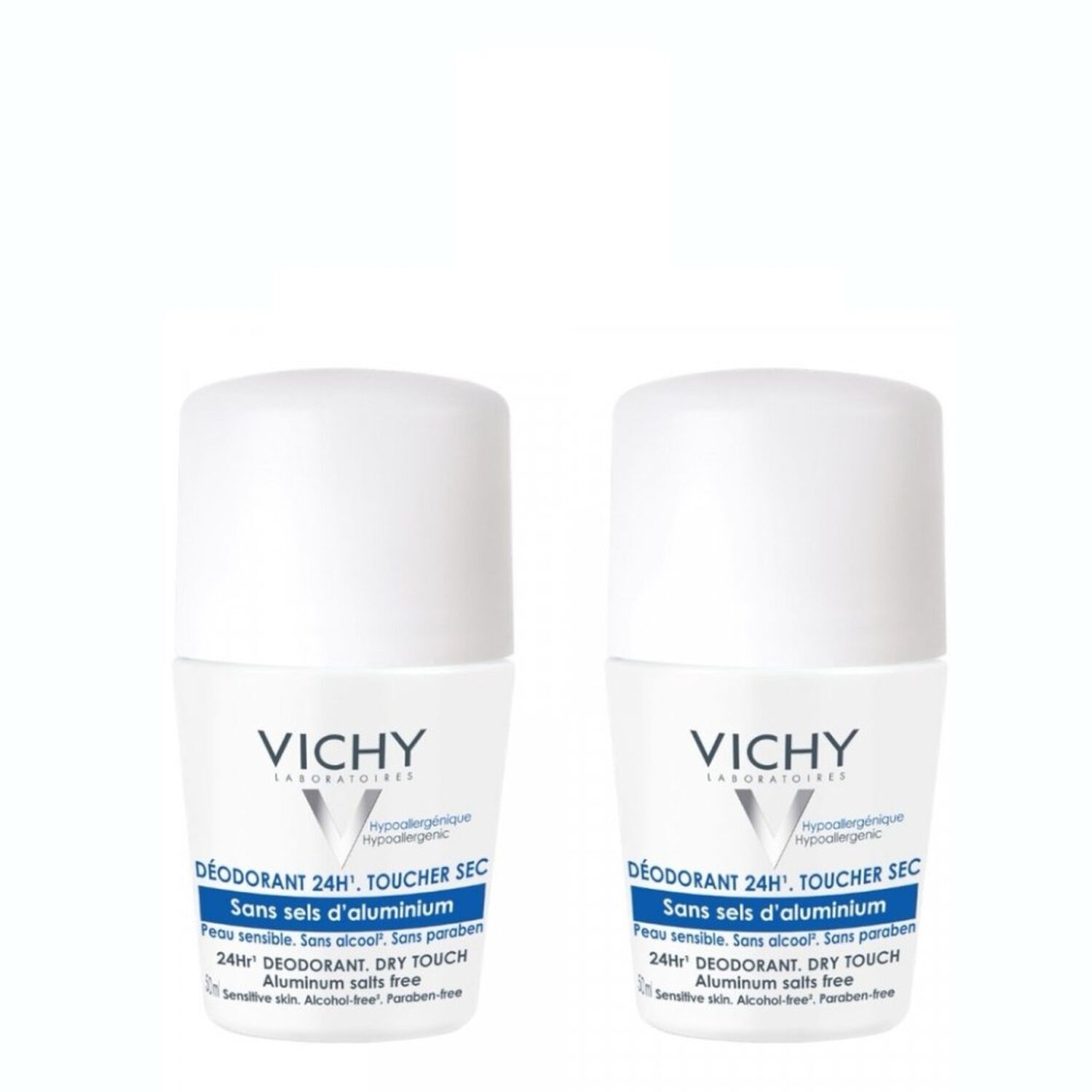 Vichy Déodorant 24H Toucher Sec Roll-On 2x50 ml
