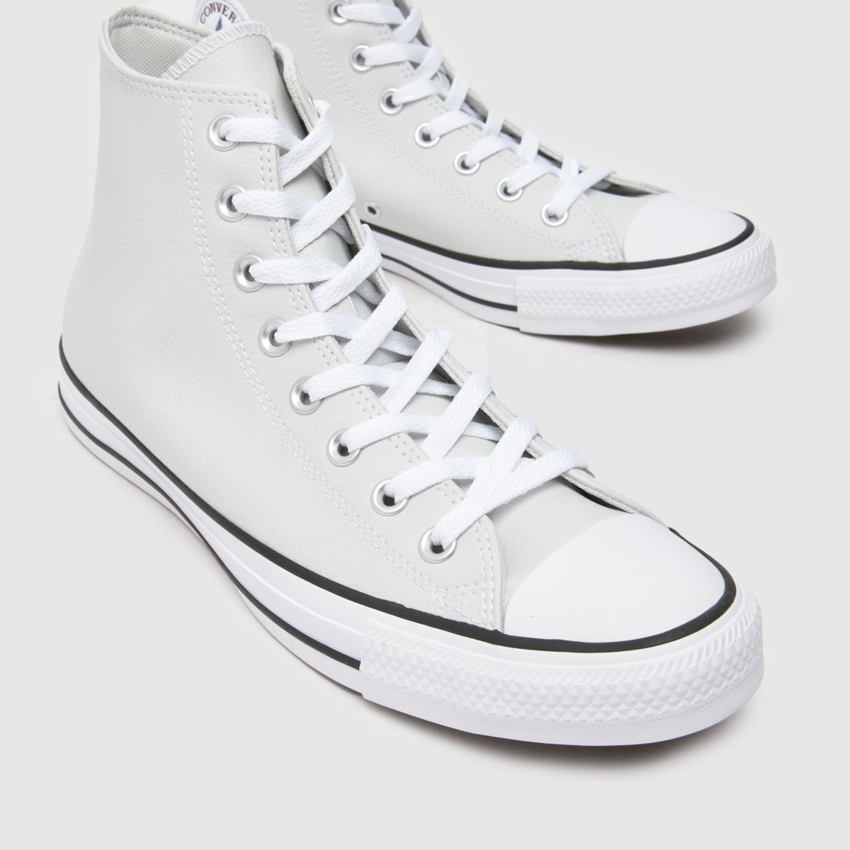 Converse – All Star – Ljusgrå sneakers i konstläder