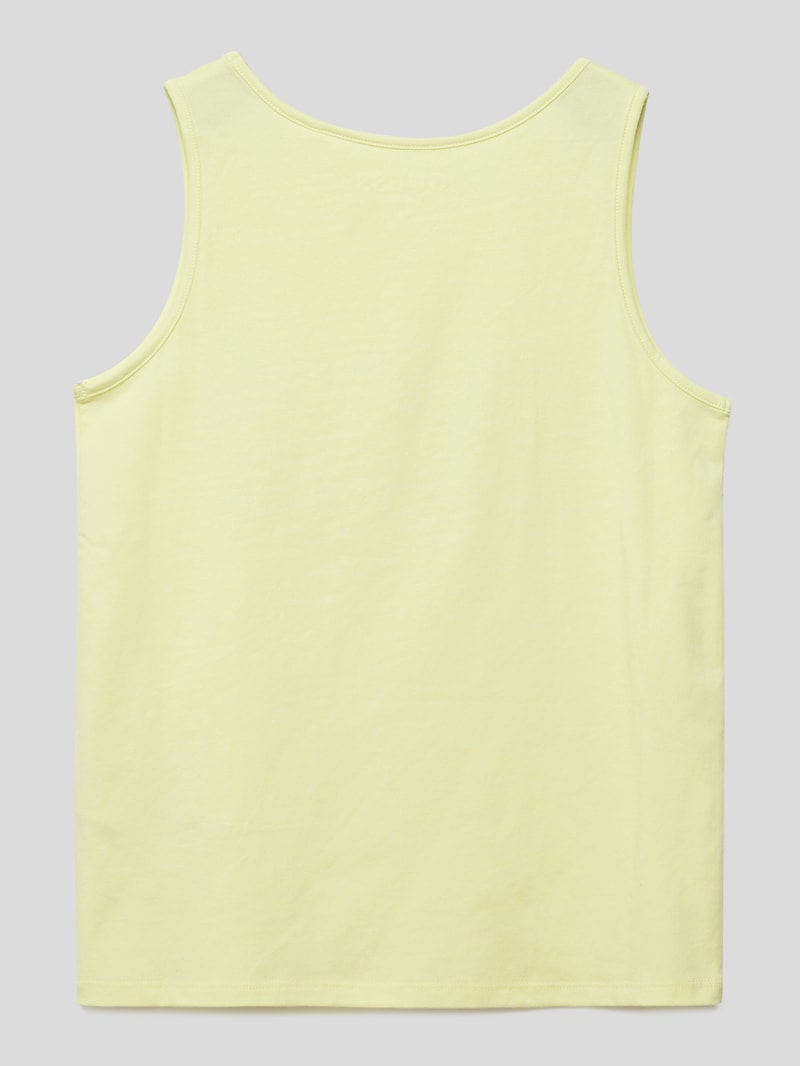 Top mit Label-Print in hellgelb