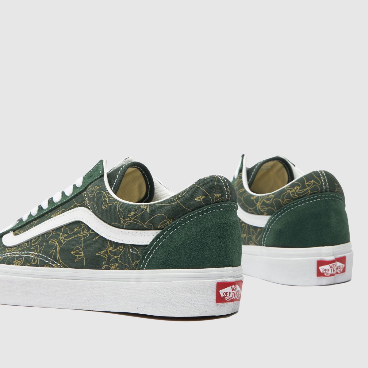 Vans – Old Skool Faces – Mörkgröna sneakers