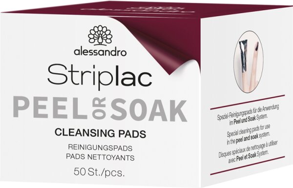 Alessandro Striplac Peel or Soak Reinigungspads Nagelreiniger