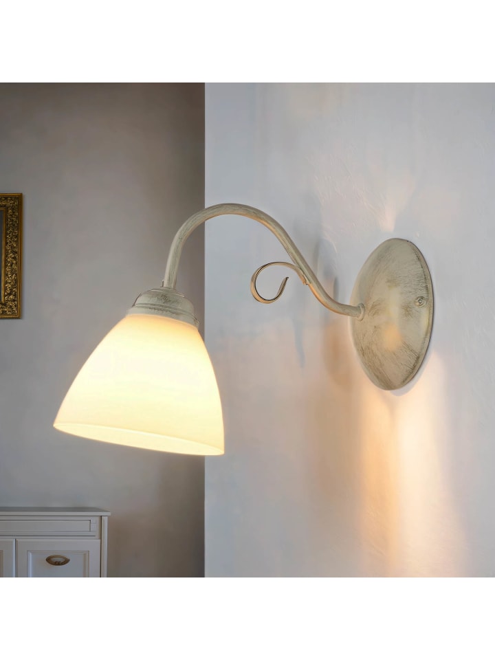 Licht-Erlebnisse Wandlampe in Shabby Weiß Weiß günstig kaufen onesize