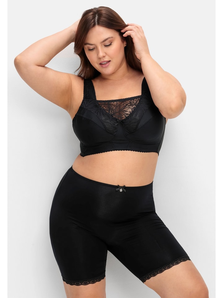 sheego BH ohne Bügel in schwarz günstig kaufen