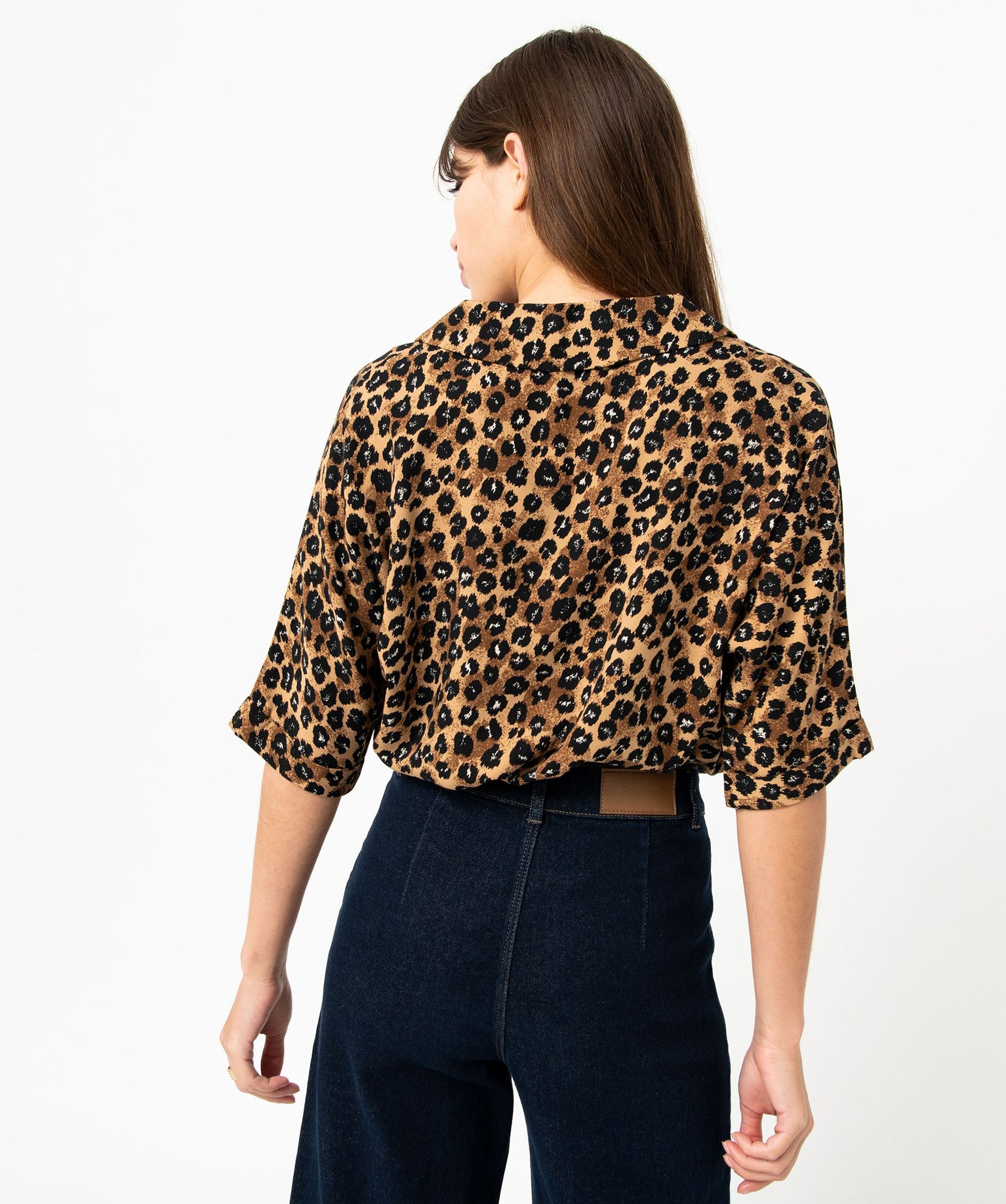 Blouse imprimée ample à manches chauve-souris femme imprime | GEMO