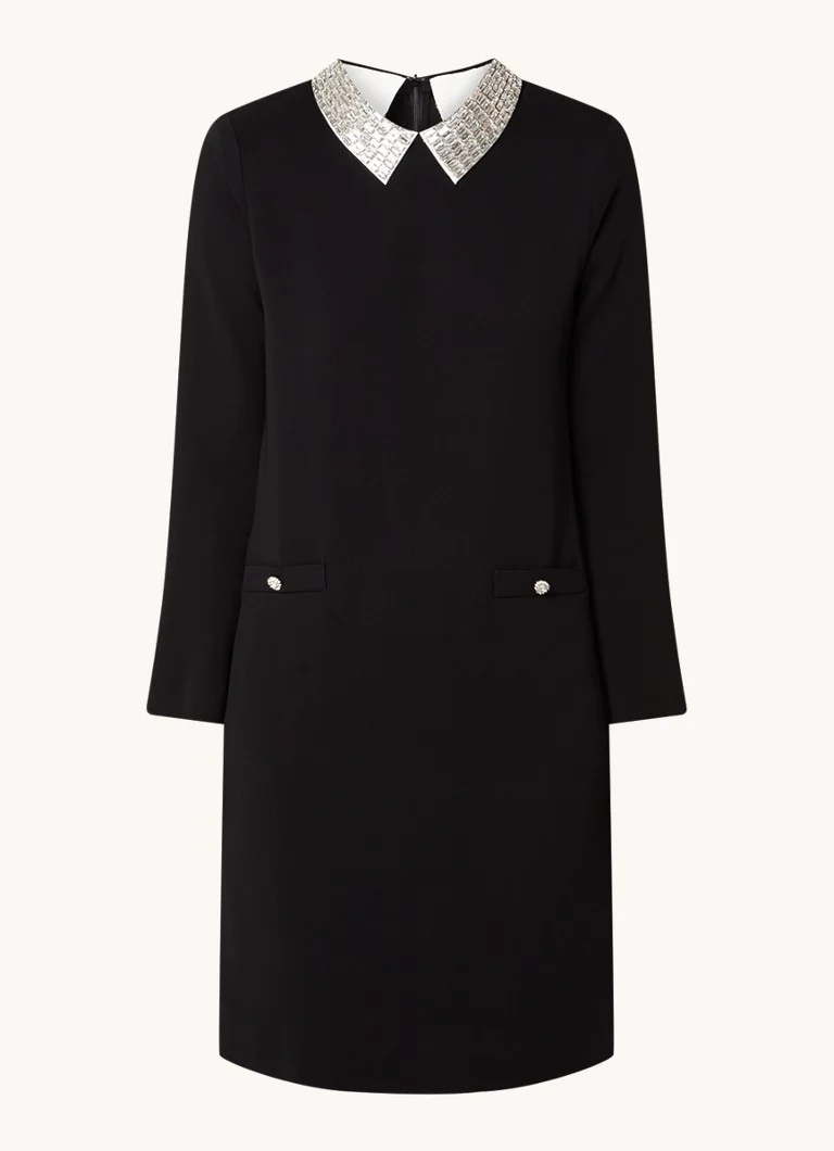 Gerard Darel  Sylvine mini jurk met paspelzakken en strass