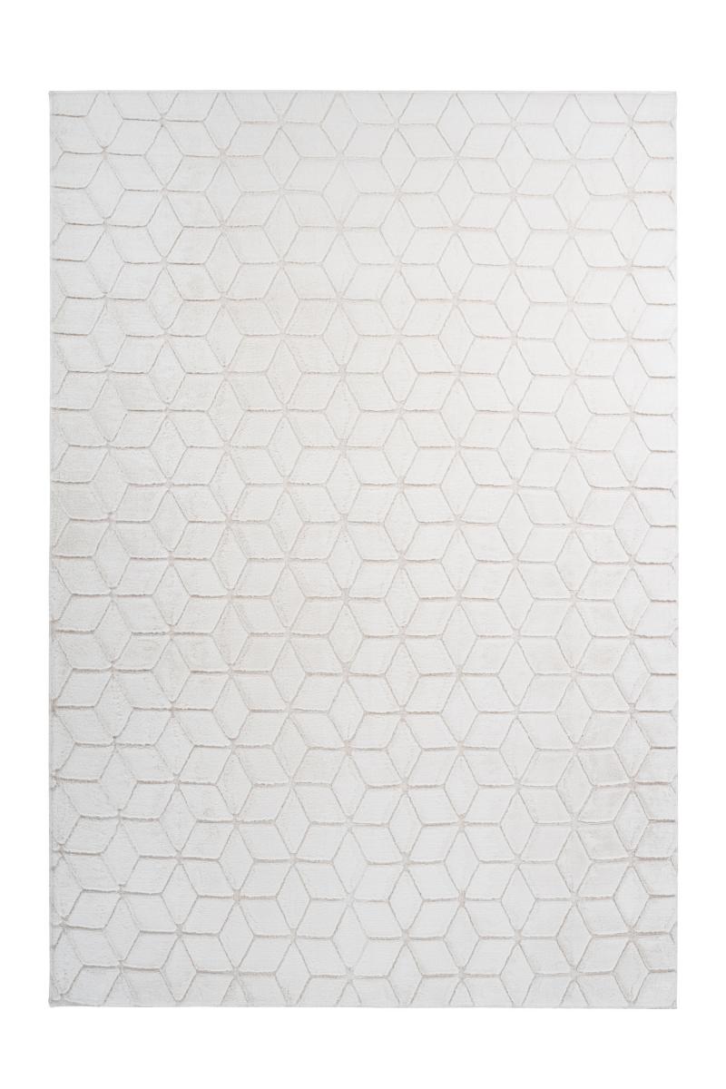 megusta Hochflorteppich Weiß / Creme 80cm x 150cm
