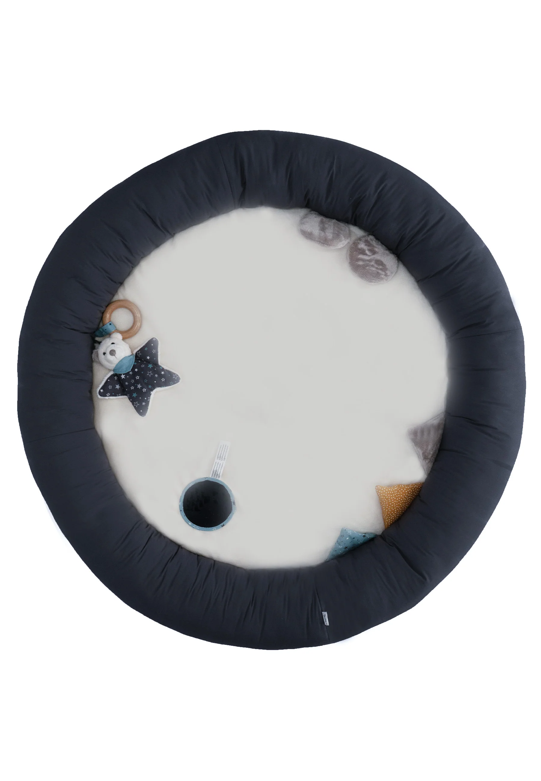 Runde Krabbeldecke zur Serie Eisbär Elia, Ecru