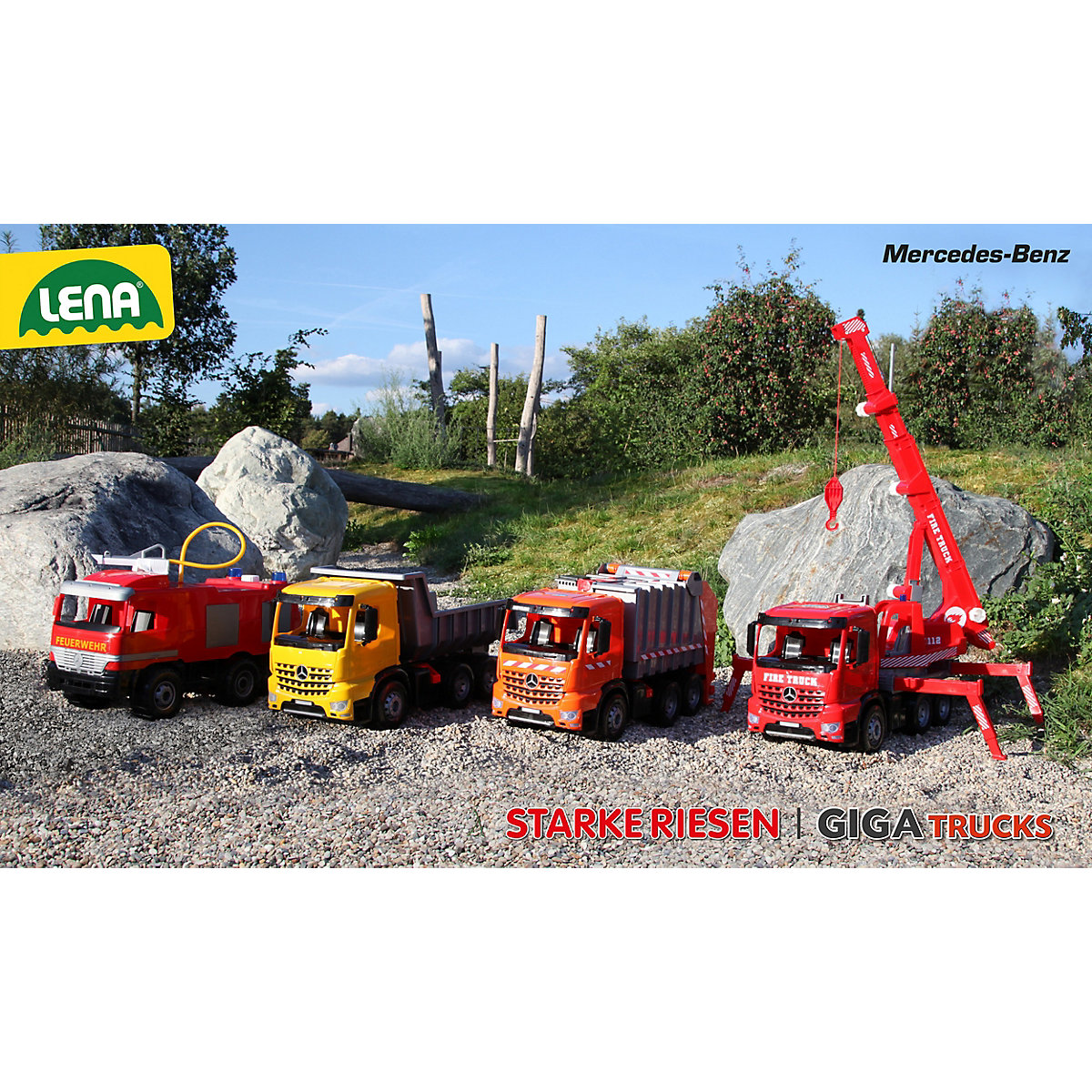 GIGA TRUCKS Müllwagen Arocs mit Aufklebern