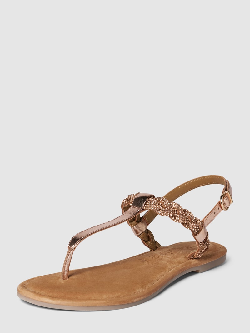 Zehentrenner mit Ziersteinbesatz in rose gold
