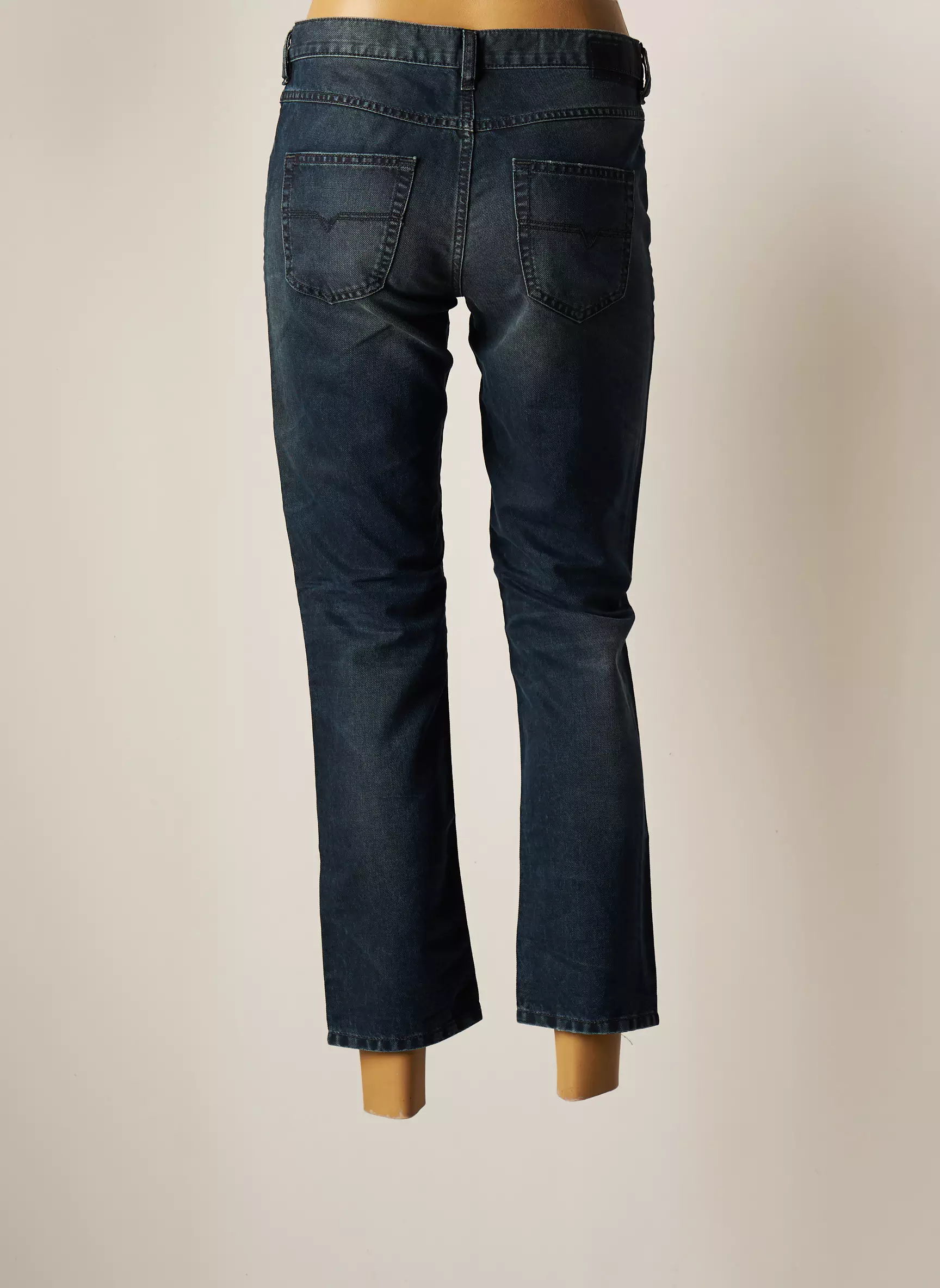 Diesel Jeans Coupe Droite Femme couleur bleu