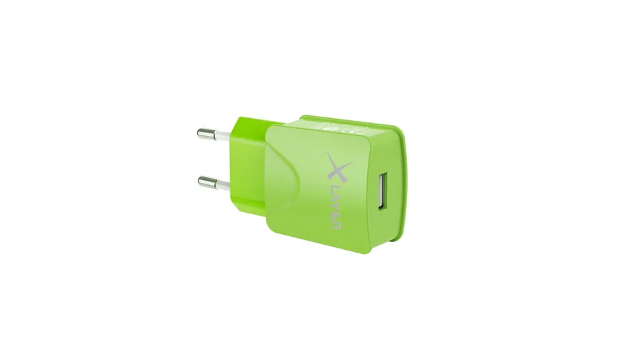 Xlayer Ladegerät Colour Line USB Netzteil 2.1A Green