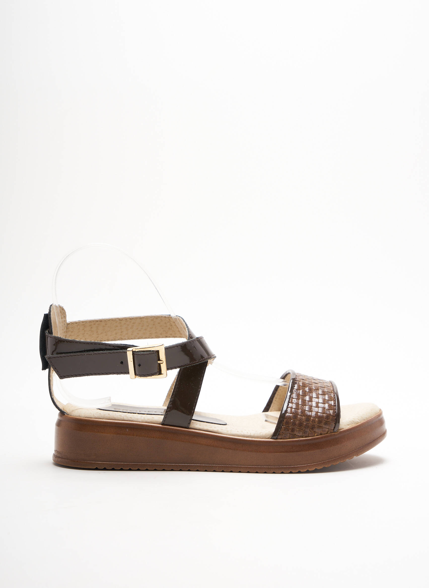 Brodequins Sandales Nu Pieds Femme couleur marron