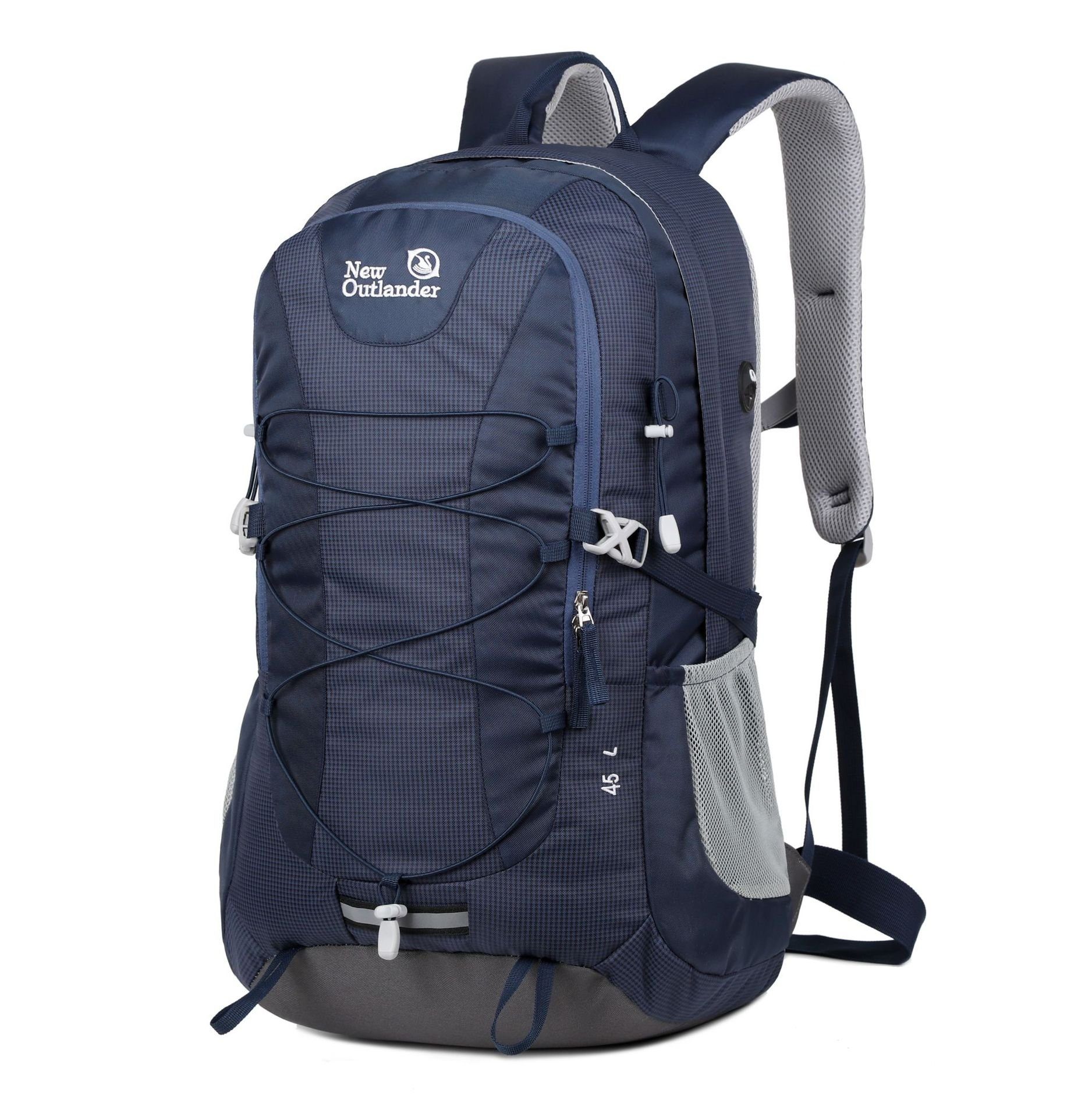 Geborgenheit Wanderrucksack 45L Wanderrucksack (Reiserucksack Outdoor Wandern Rucksack Für Wandern, Bergsteigen, Camping, Einstellbares Design), Herren Damen Wasserdichter Trekkingrucksack