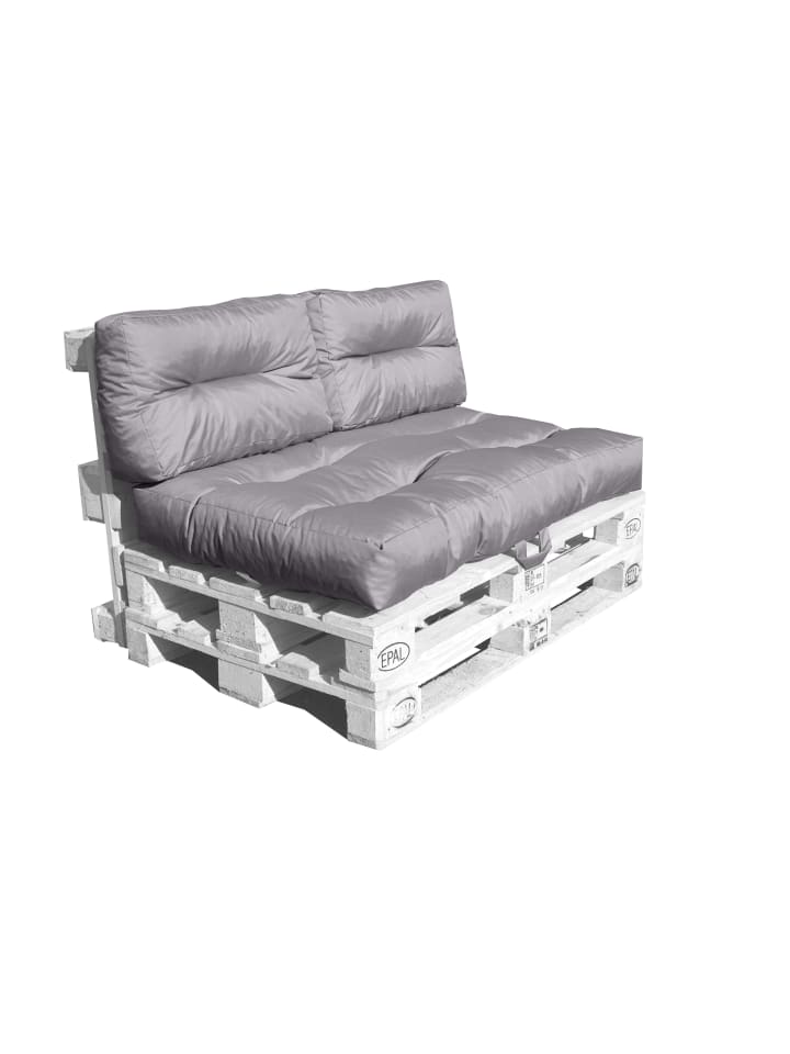 GMD Living Outdoor Palettenkissen Set MONSUN, wasserfest, Farbe Grau günstig kaufen 120 x 80 cm