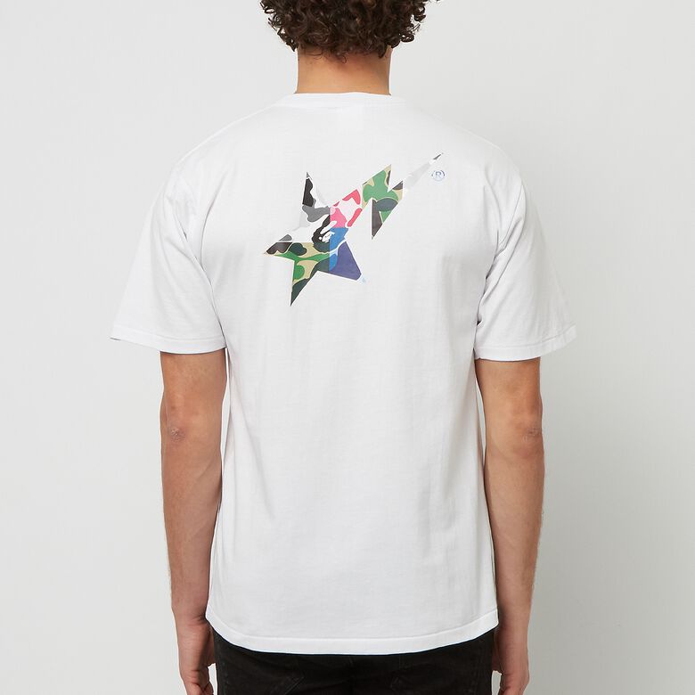 A Bathing Ape ABC Camo Crazy Bape STA Logo Tee white