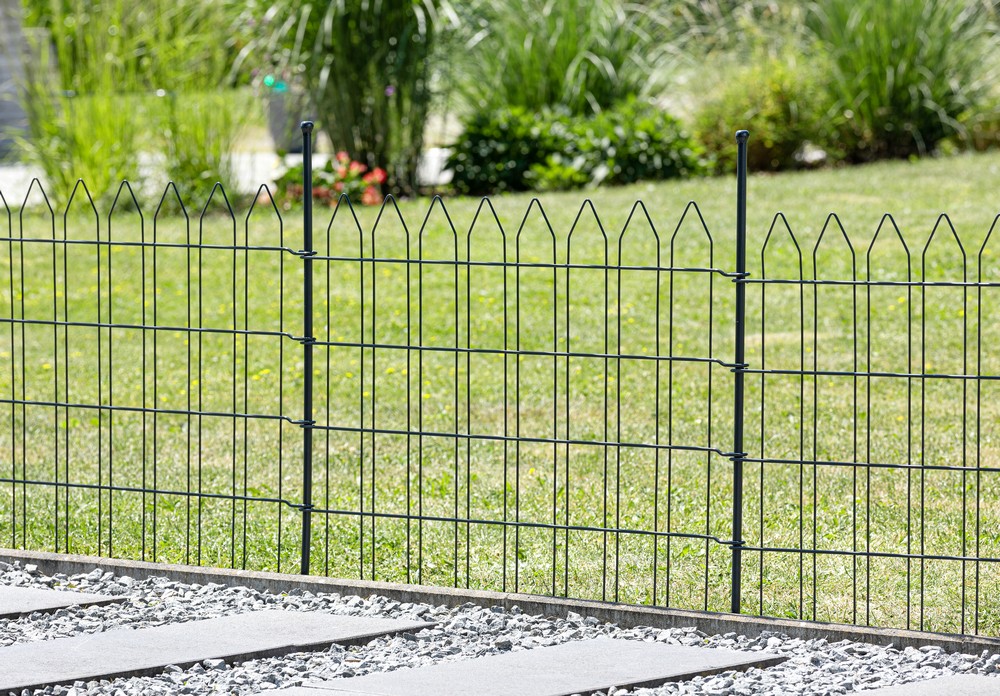 Powertec Garden Zaun-4er Set, ca. 1000 x 800 mm - Grau, 21FS03
