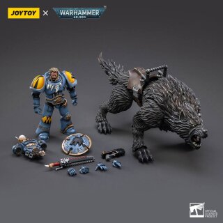 Warhammer 40k Actionfigur 1/18 Space Wolves Thunderwolf Cavalry Frode