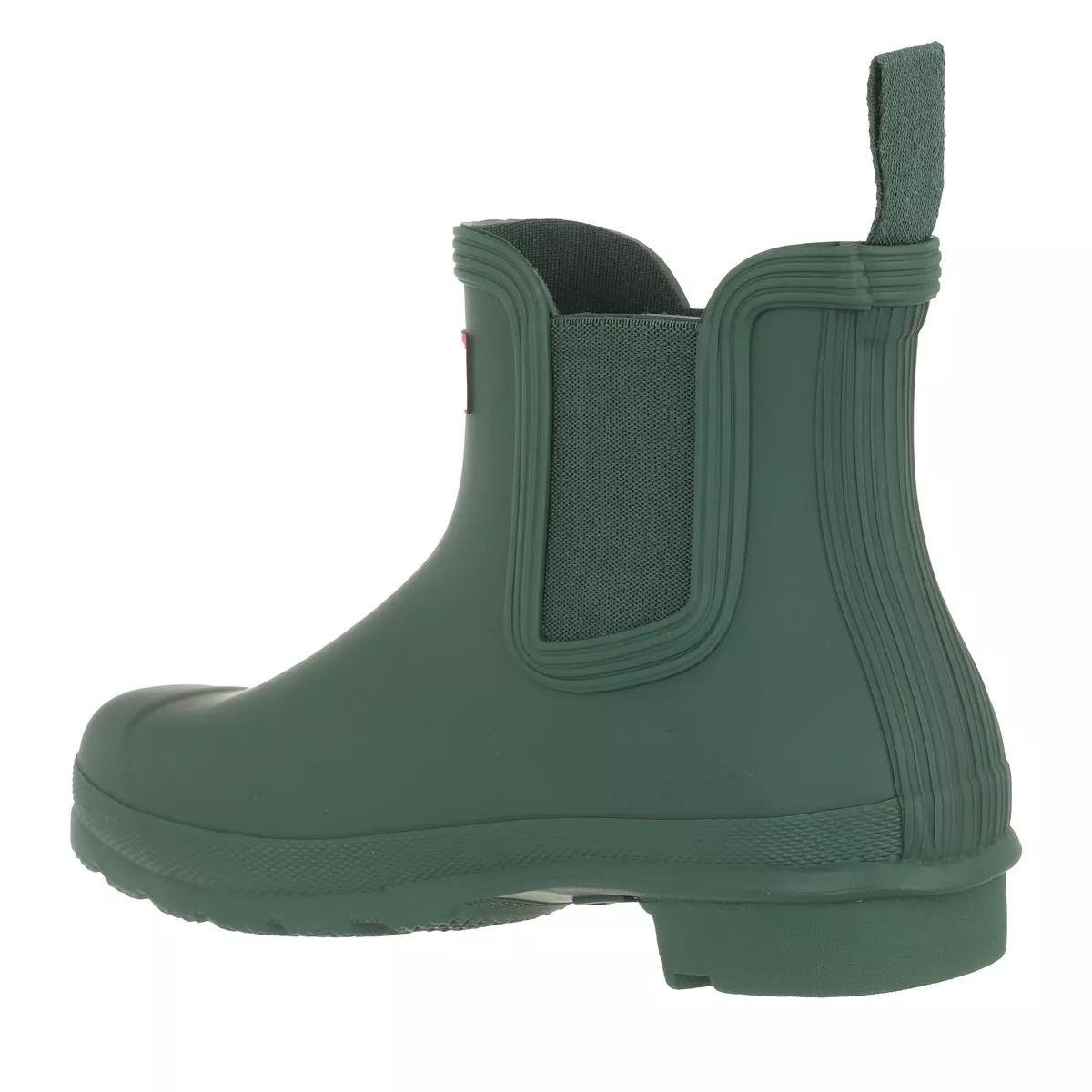 HUNTER Stiefeletten grün Regenstiefel