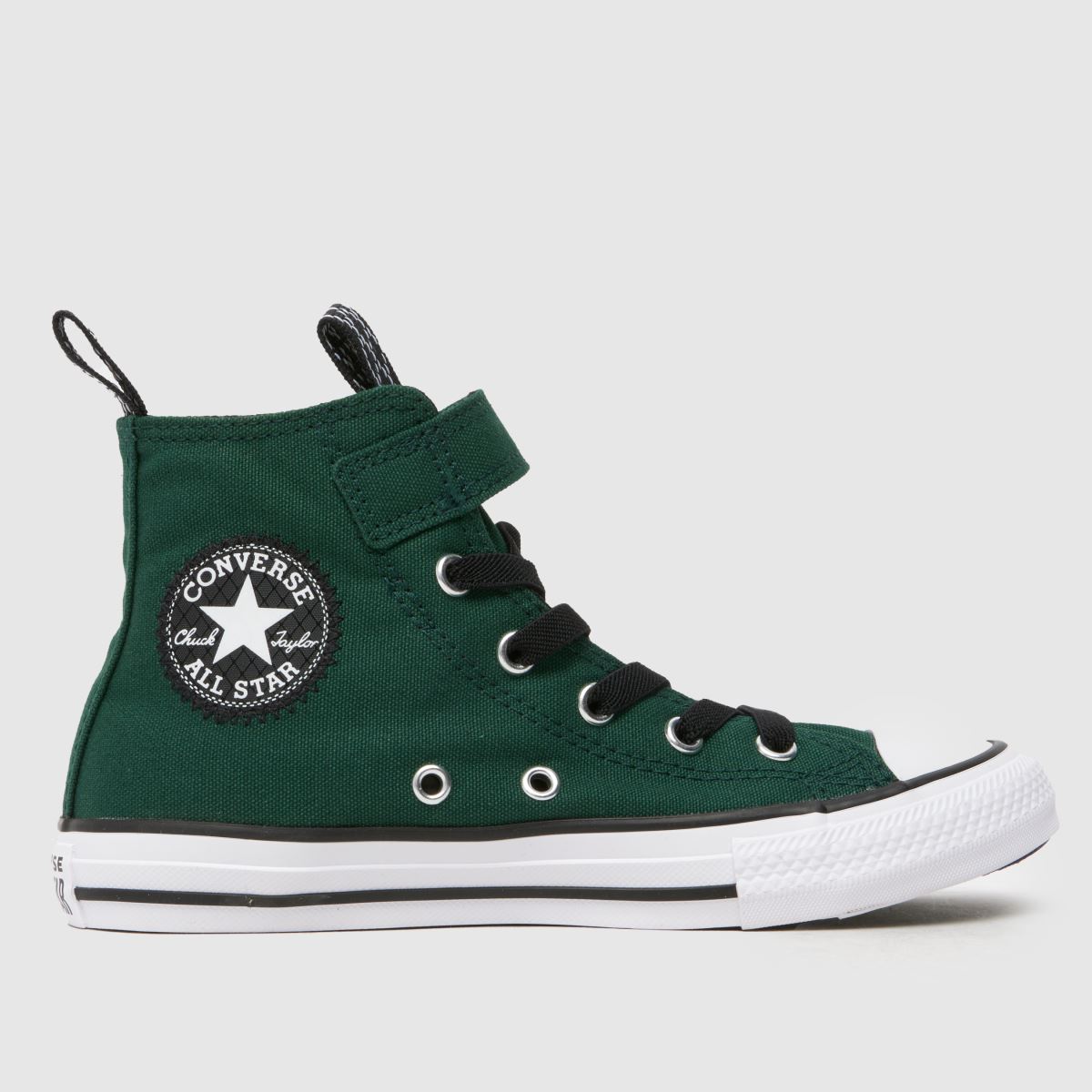 Converse mörkgröna all star hi sportiga lättåtkomliga juniorsneakers för pojkar