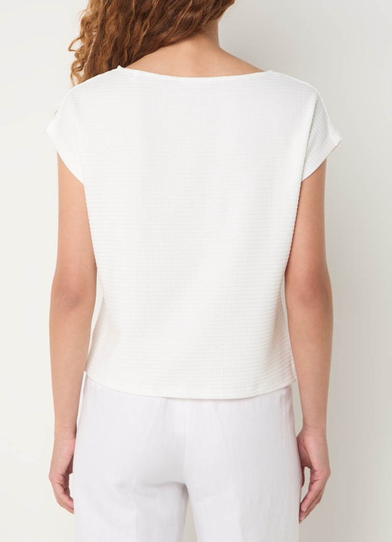 OPUS Suhila textured T-shirt