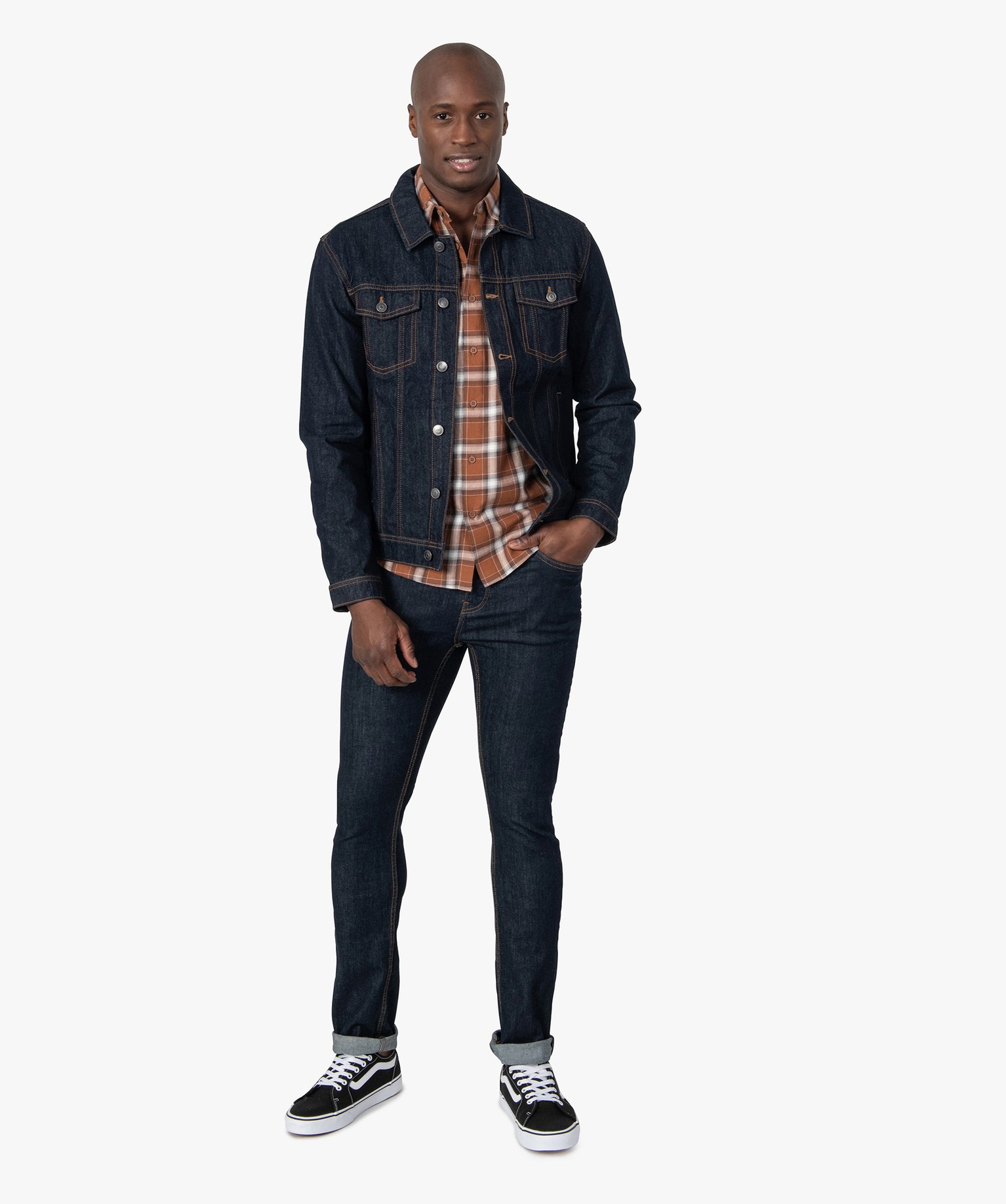Chemise homme à carreaux - Coupe Regular marron | GEMO