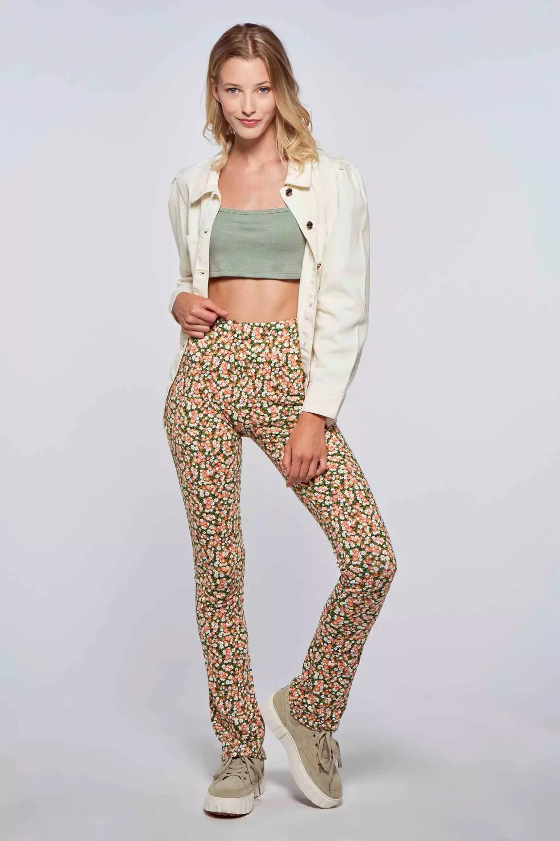Only Crop Tops Femme couleur vert