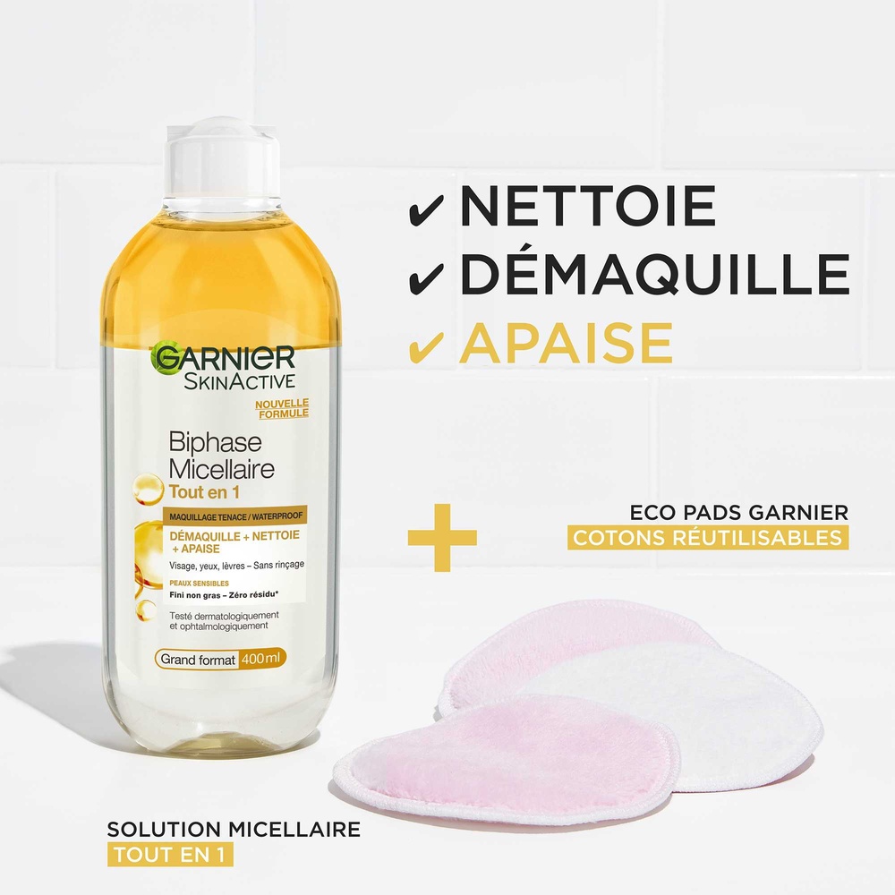 garnier SkinActive Biphase Micellaire Tout En 1 MaquillageWaterproof