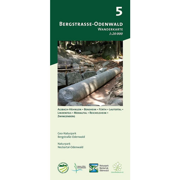 BERGSTRAßE-ODENWALD 1:20.000 - Wanderkarte